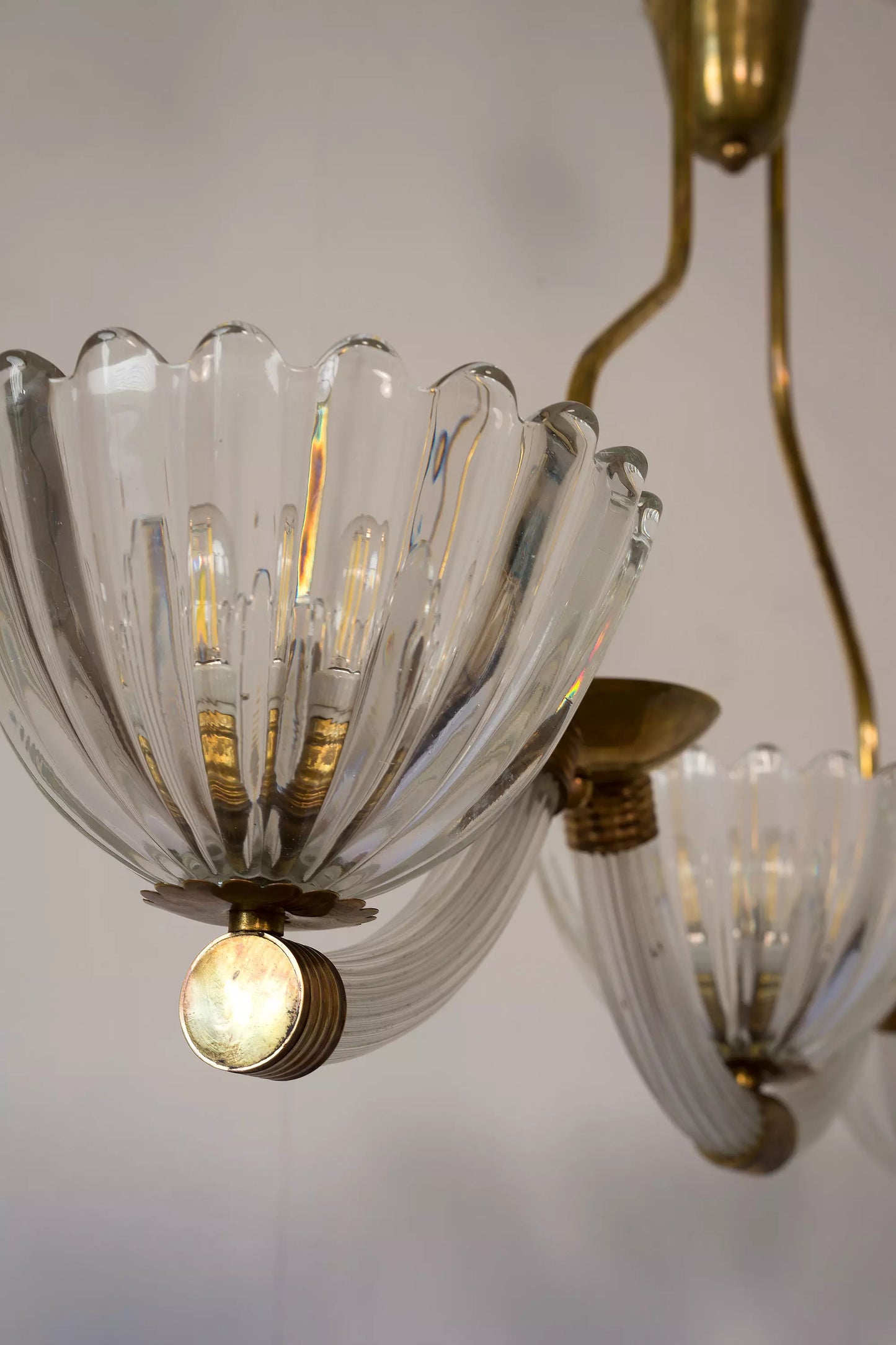 Antico lampadario Barovier & Toso in vetro di Murano degli anni '40 circa, periodo Art Déco.| Lo Stile Italiano