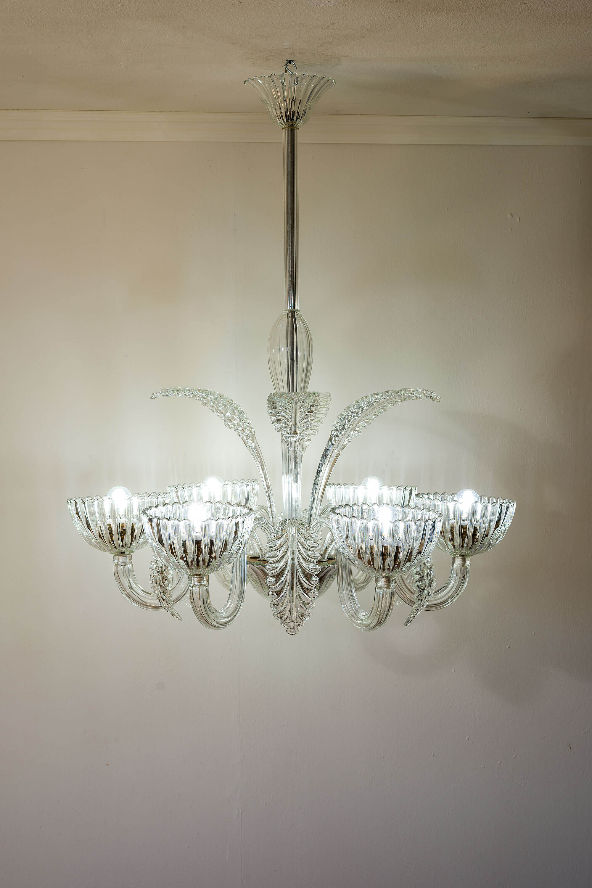 Murano chandelier | Barovier and Toso | Art Deco | Lo Stile Italiano