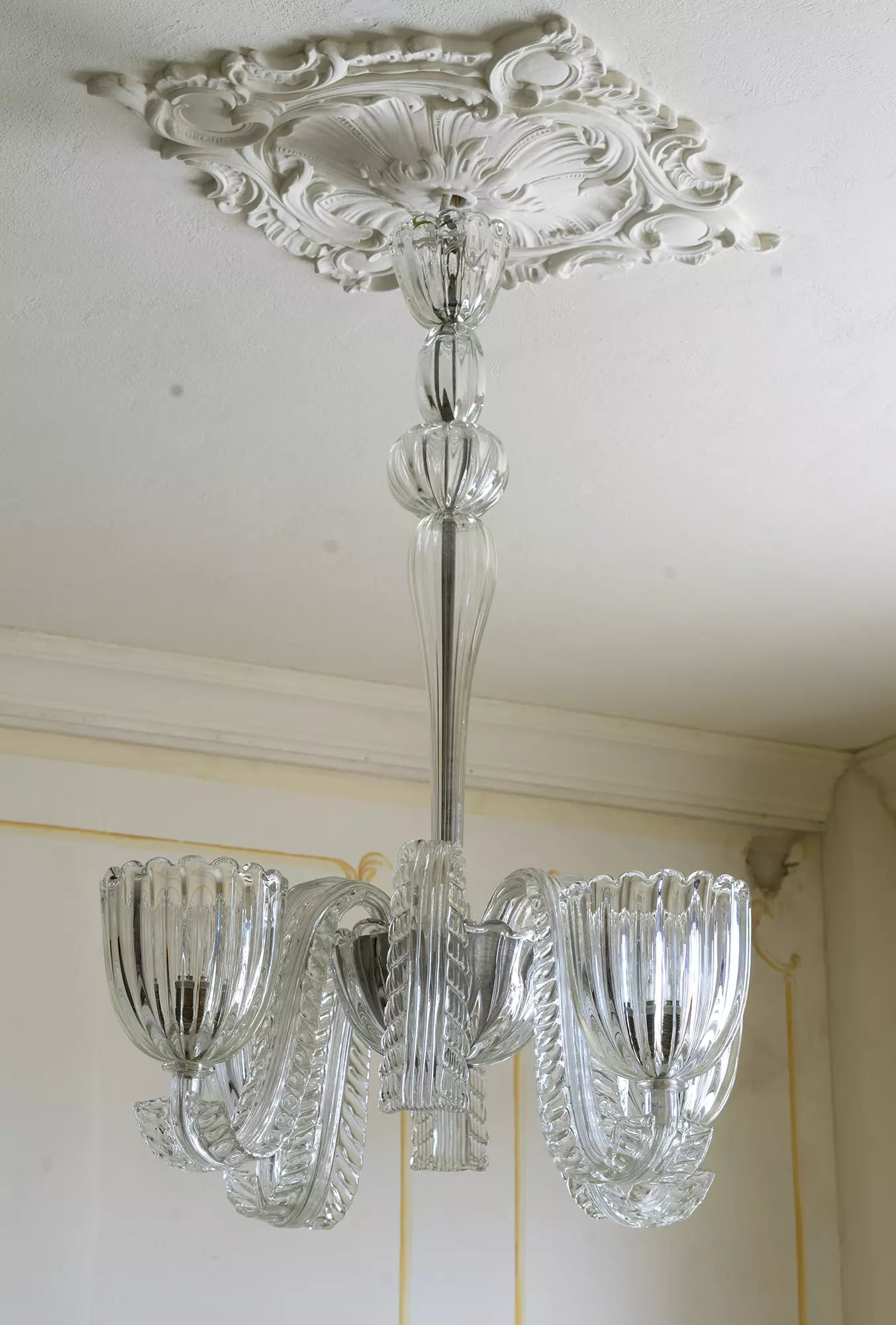 Importante lampadario Prodotto dalla ditta Venini negli anni '30.| Lo Stile Italiano