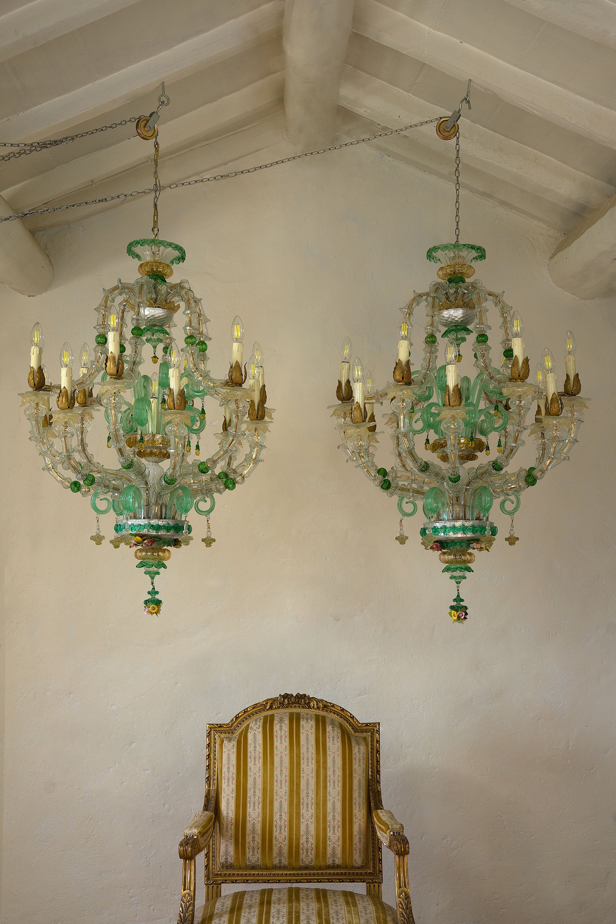 Antique murano clearance glass chandelier